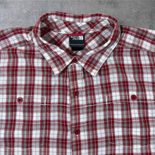 Load image into Gallery viewer, The North Face TNF Red Plaid Check Short Sleeve Cotton Polyester Shirt
