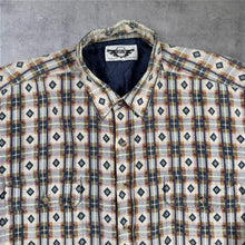 Load image into Gallery viewer, Vintage 90s IOU Plaid Quilted Overshirt Jacket Geometric Grunge Shacket Large XL
