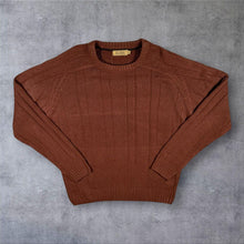 Load image into Gallery viewer, PG Field Mens XL L Rust Brown Ribbed Knit Jumper Countrywear Sweater
