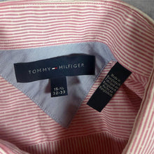 Load image into Gallery viewer, Tommy Hilfiger Mens Pink Pinstripe Shirt 15.5 32/33 Formal Business Long Sleeve
