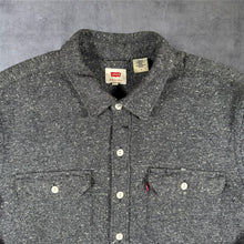 Load image into Gallery viewer, Levi's Mens Shirt M Charcoal Nep Speckled 2 Pocket Red Tab Workwear Long Sleeve
