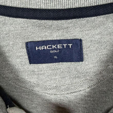Load image into Gallery viewer, Hackett Golf Embroidered Big Logo Colour Block Grey Polo Shirt

