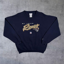 Load image into Gallery viewer, Early 00's Reebok NFL St. Louis Rams Embroidered Football Navy Blue Sweatshirt

