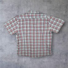 Load image into Gallery viewer, Barbour Mens XXL Tailored Fit Check Shirt Red Blue Short Sleeve Button Down
