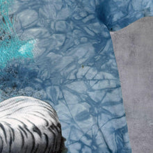 Load image into Gallery viewer, Vintage Delta Pro Weight Tiger Animal Wildlife Graphic Blue Tie Dye T-Shirt

