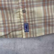 Load image into Gallery viewer, Patagonia Sun Stretch Shirt Mens XXL 52198 Jetty Sespe Tan Plaid Fishing Technical
