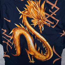 Load image into Gallery viewer, Vintage BSX Casuals Goth Y2K Dragon Graphic Black Polyester Long Sleeve Shirt
