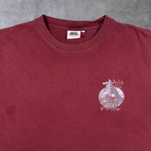 Load image into Gallery viewer, Weird Fish The Matter Prawn Parody Cartoon Graphic Burgundy Red Cotton T-Shirt
