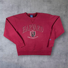 Load image into Gallery viewer, Vintage Champion Harvard University Sweatshirt XL M L Crimson Red Collegiate
