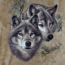 Load image into Gallery viewer, Vintage Liquid Blue Wolf Animal Wildlife Graphic Brown Tie Dye T-Shirt
