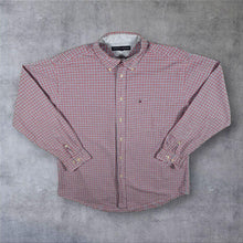 Load image into Gallery viewer, Tommy Hilfiger Blue Red White Check Long Sleeve Button-Down Cotton Shirt
