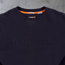Load image into Gallery viewer, Timberland Classic Embroidered Logo Spellout Navy Blue Crewneck Sweatshirt
