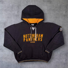 Load image into Gallery viewer, Nottingham Panthers CCM Ice Hockey Hoodie Black Lace Up Embroidered
