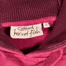 Load image into Gallery viewer, Weird Fish Mens Hoodie L Red Burgundy Embroidered Logo Pullover Y2K Outdoor
