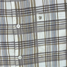 Load image into Gallery viewer, Wrangler "Casual Fit" White Beige Brown Plaid Check Long Sleeve Cotton Shirt
