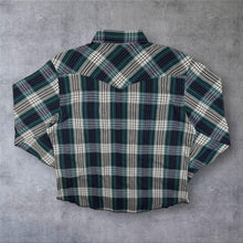 Load image into Gallery viewer, Vintage Rustler X-Long Tails Cowboy Western Multi Check Long Sleeve Popper Shirt
