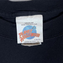 Load image into Gallery viewer, Vintage Planet Hollywood "Maui" Souvenir Logo Spellout Graphic Black T-Shirt
