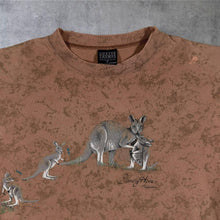 Load image into Gallery viewer, Vintage Aussie Themes Kangaroo Animal Wildlife Graphic Brown Tie Dye T-Shirt
