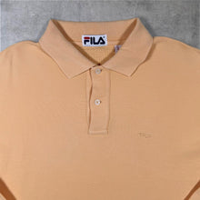 Load image into Gallery viewer, Early 00's FILA Classic Embroidered Mini Logo Yellow Long Sleeve Polo Shirt

