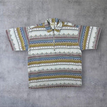 Load image into Gallery viewer, Vintage 90s John F Gee Polo Shirt Southwestern Aztec Geometric Pattern XL XXL
