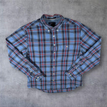 Load image into Gallery viewer, GANT "Newport Twill Fitted" Blue Check Cotton Long Sleeve Button-Down Shirt
