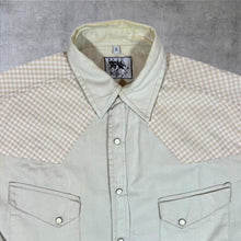 Load image into Gallery viewer, Vintage 90's Man In Motion Gingham Check Panel Cowboy Western Long Sleeve Shirt
