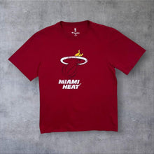 Load image into Gallery viewer, Fanatics NBA Miami Heat Basketball Distressed Style Logo Graphic Red T-Shirt
