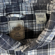 Load image into Gallery viewer, Chaps "100% Cotton Flannel" Plaid Check Long Sleeve Button-Up Flannel Shirt
