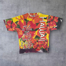 Load image into Gallery viewer, Vintage Rifle Hawaii T Shirt Large Made Italy Y2K Floral All Over Print 90s Surfer

