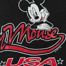 Load image into Gallery viewer, Vintage Mickey Unimited Disney "Mickey Mouse USA" Jerry Leigh Black Sweatshirt
