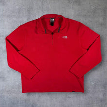 Load image into Gallery viewer, The North Face 1/4 Zip Fleece Mens Red Pullover Outdoor Hiking TNF Jumper
