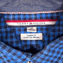 Load image into Gallery viewer, Tommy Hilfiger "Custom Fit" Blue Navy Check Long Sleeve Cotton Shirt
