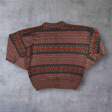 Load image into Gallery viewer, Vintage Gaucho by Freight Fair Isle Knit Jumper M L 90s Red-Brown Made in UK
