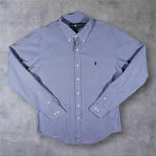 Load image into Gallery viewer, Ralph Lauren "Custom Fit" Blue Check Cotton Long Sleeve Button-Down Shirt
