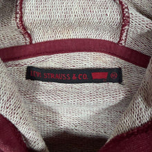 Load image into Gallery viewer, Levi's Y2K Burgundy Red Tab Hoodie Exposed Seam Inside Out Pullover Vintage
