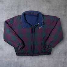 Load image into Gallery viewer, Vintage 90s Tommy Hilfiger Reversible Down Puffer Jacket XL Plaid Colour Block
