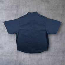 Load image into Gallery viewer, Vintage DON Southern Manner Mode Western Navy Blue Cotton Short Sleeve Popper Shirt
