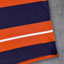 Load image into Gallery viewer, Brook Taverner Rugby Shirt Mens 2XL XL Orange Navy Stripe Crest Pure Cotton
