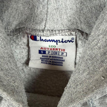 Load image into Gallery viewer, Champion Eco "Dover Track &amp; Field" College Spellout Graphic Grey Hoodie
