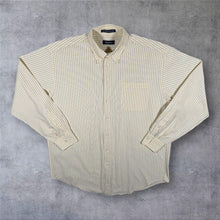Load image into Gallery viewer, Nautica Yellow Blue White Striped Cotton Long Sleeve Button-Down Shirt
