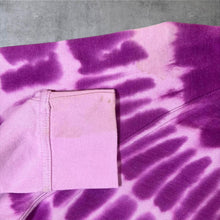 Load image into Gallery viewer, Champion Classic Embroidered Mini Logo Purple Tie Dye Crewneck Sweatshirt

