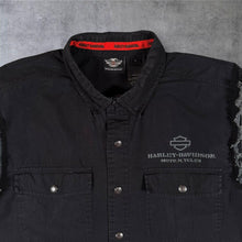Load image into Gallery viewer, Harley Davidson MotorClothes Sleeveless Shirt L Black 1903 Biker Raw Edge Y2K
