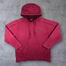 Load image into Gallery viewer, Weird Fish Mens Hoodie L Red Burgundy Embroidered Logo Pullover Y2K Outdoor
