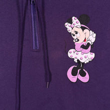 Load image into Gallery viewer, Vintage 90s Disney Designs Minnie Mouse Purple 1/4 Zip Sweatshirt USA OSFA Large
