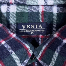 Load image into Gallery viewer, Vintage 90s Vesta Flannel Shirt Mens XL 44 Green Tartan Plaid Grunge Cotton
