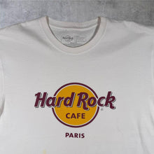 Load image into Gallery viewer, Hard Rock Cafe Paris T Shirt Mens Large White Classic Logo Souvenir Graphic Tee L
