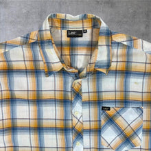 Load image into Gallery viewer, Lee Multi Plaid Check Short Sleeve Cotton Viscose Short Sleeve Flannel Shirt
