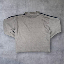 Load image into Gallery viewer, Vintage Adidas 3 Stripe Quarter Zip Sweatshirt Grey Pullover Jumper Retro Large XL
