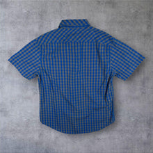 Load image into Gallery viewer, Ecko Unltd Mens M Blue Grey Check Plaid Shirt Short Sleeve Streetwear Skater
