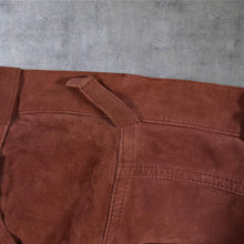 Load image into Gallery viewer, Vintage Copacabana Brown Suede Leather Trousers W31 L29 High Waist 80s 90s
